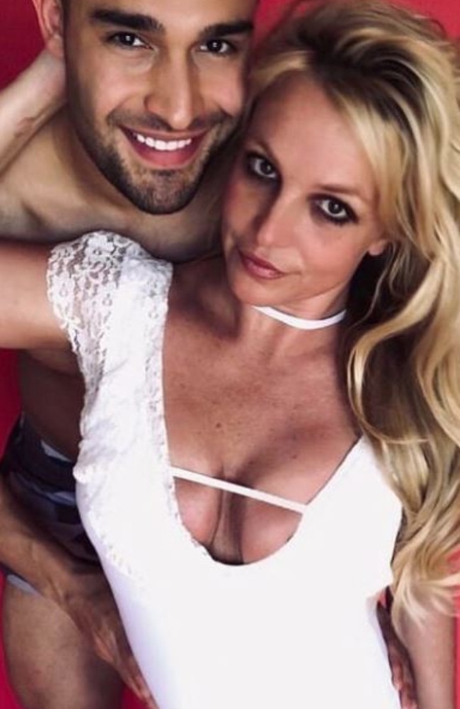 Britney Spears with her boyfriend and rumoured fiance, Sam Asghari.