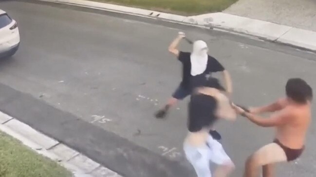 Footage of 50-year-old man taking on two offenders in Mermaid Waters who stole two cars.