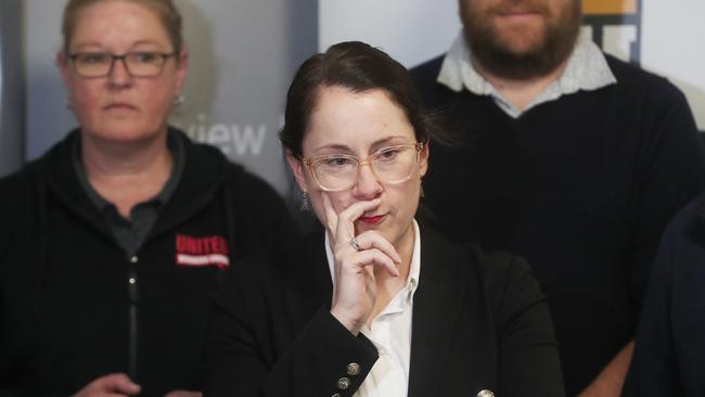 Jessica Munday secretary Unions Tasmania. Public sector unions discuss pay deal negotiations. Picture: Nikki Davis-Jones