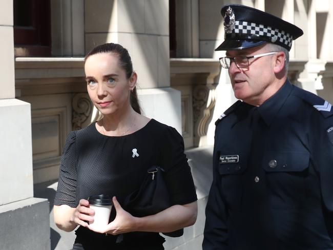 Sharron Mackenzie, the partner of Senior Constable Kevin King, said she felt like she could ‘die of a broken heart’ after losing her partner of 35 years. Picture: NCA NewsWire/David Crosling