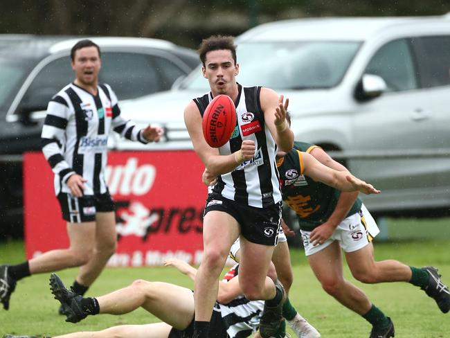 GDFL: North Geelong v Werribee Cent. No 8. Noah Jewell for Nth Geelong.