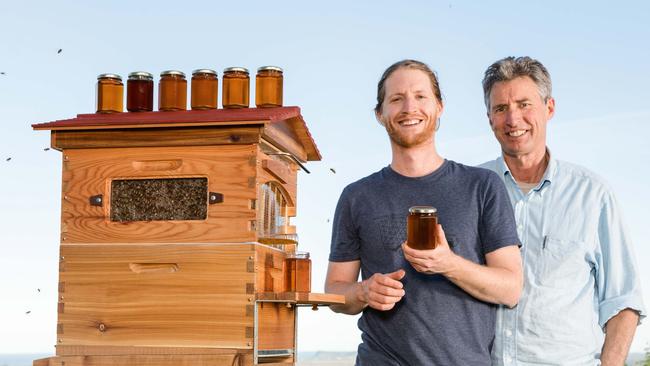 Inventors Cedar (left) and Stuart Anderson. Picture: Beeinventive