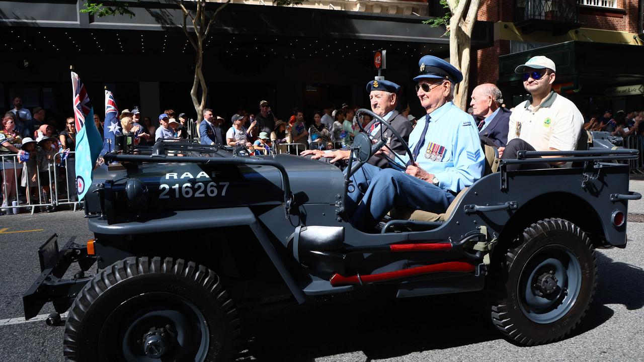 Thousands of people attended the Anzac Day Parade in Brisbane. Picture: NCA NewsWire/Tertius Pickard