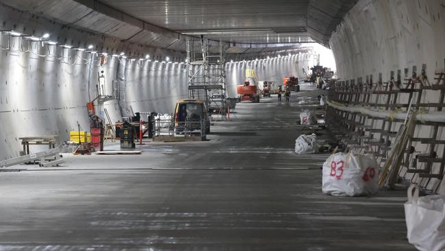 The tunnel was dug by the largest road boring machines ever used in the Southern Hemisphere. Picture: David Caird