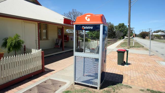 The phone at Leitchville where the last call to Krystal Fraser was made on the night of her who disappearance.