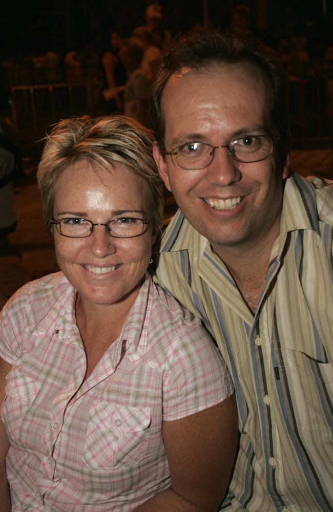 Lyndall Hall and Paul Munnings celebrate New Year’s Eve in 2005. Picture: Brett Wortman