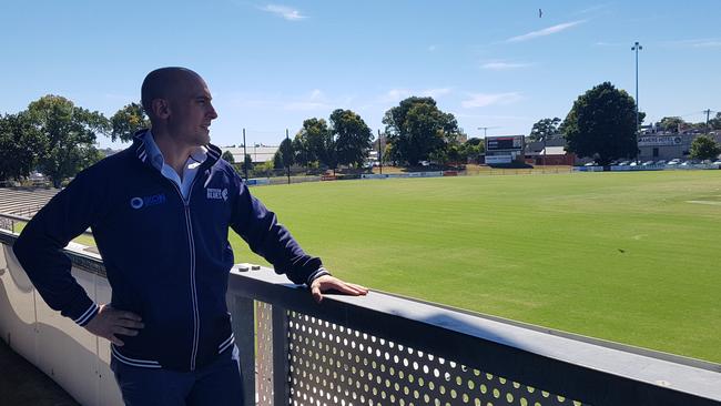 Northern Blues general manager Len Villani watches over Preston City Oval. Picture: Tim Michell.