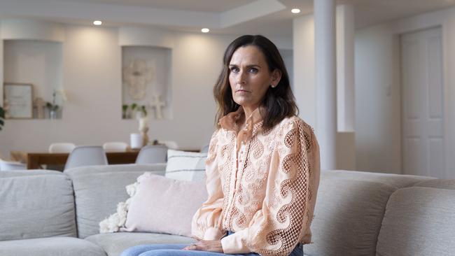 Amanda at home in Wynnum. ‘Family was everything to Paul,’ she says. ‘And Paul was an amazing dad and role model to our kids.’ Picture: Russell Shakespeare