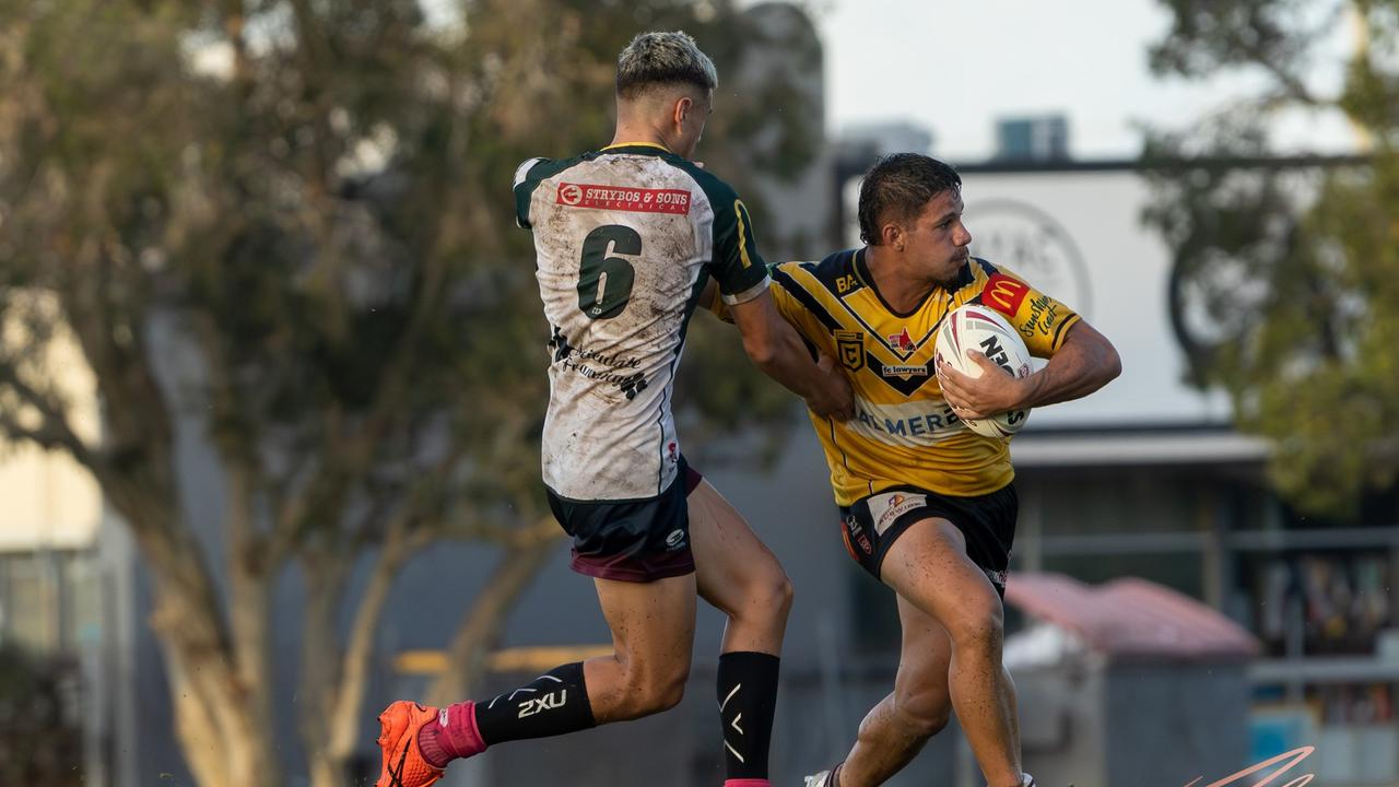 Sunshine Coast Falcons Mal Meninga Cup player Tyrell Hopkins in action. Picture: Nicola Anne Photography