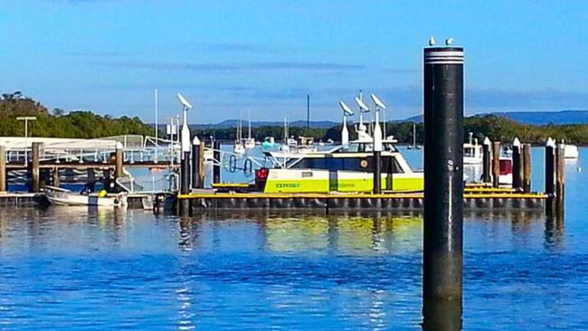 The Sealink medicat at the Russell Island jetty. Picture: QAS