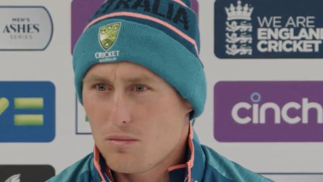 Marnus Labuschagne was stumped by a question in the presser.