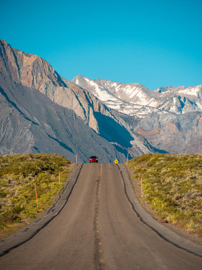 Take the 393 from LA and visit Mammoth Lakes.