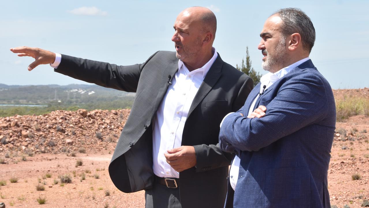 GPC CEO Craig Walker and H2U’s founder and Chief Executive Officer Dr Attilio Pigneri overlooking the proposed site for future projects