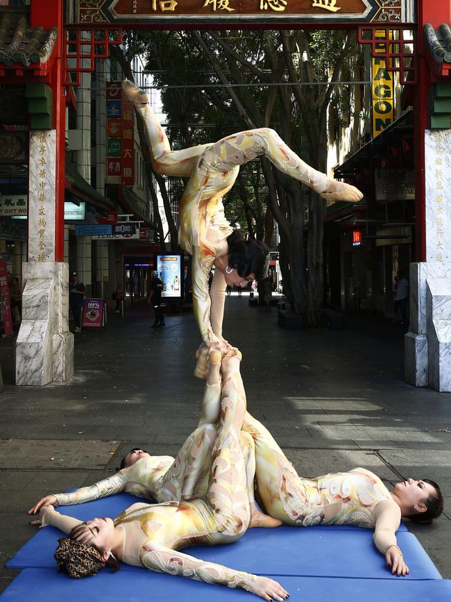 The acrobats will be part of the cabaret styled show. Picture: John Appleyard