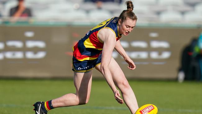 Crows defender Sarah Allan in action. Picture: AAP/Natasha Morello