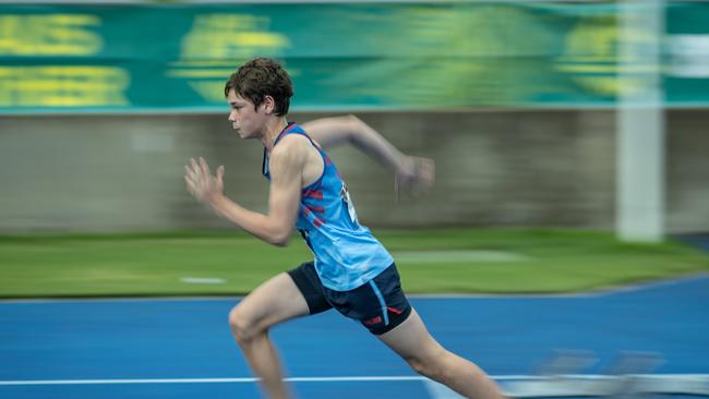 Jack Proudford racing at the NSW athletics championships.