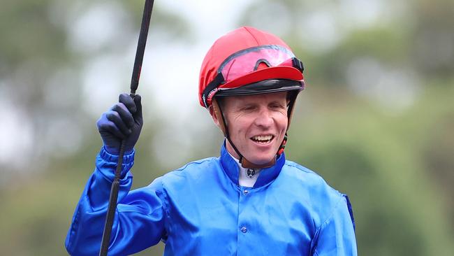 Kerrin McEvoy after winning the Group 1 Galaxy on Zapateo