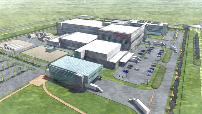 An artist’s impression of the new $1bn vaccine manufacturing facility to be built in Australia. Picture: Supplied