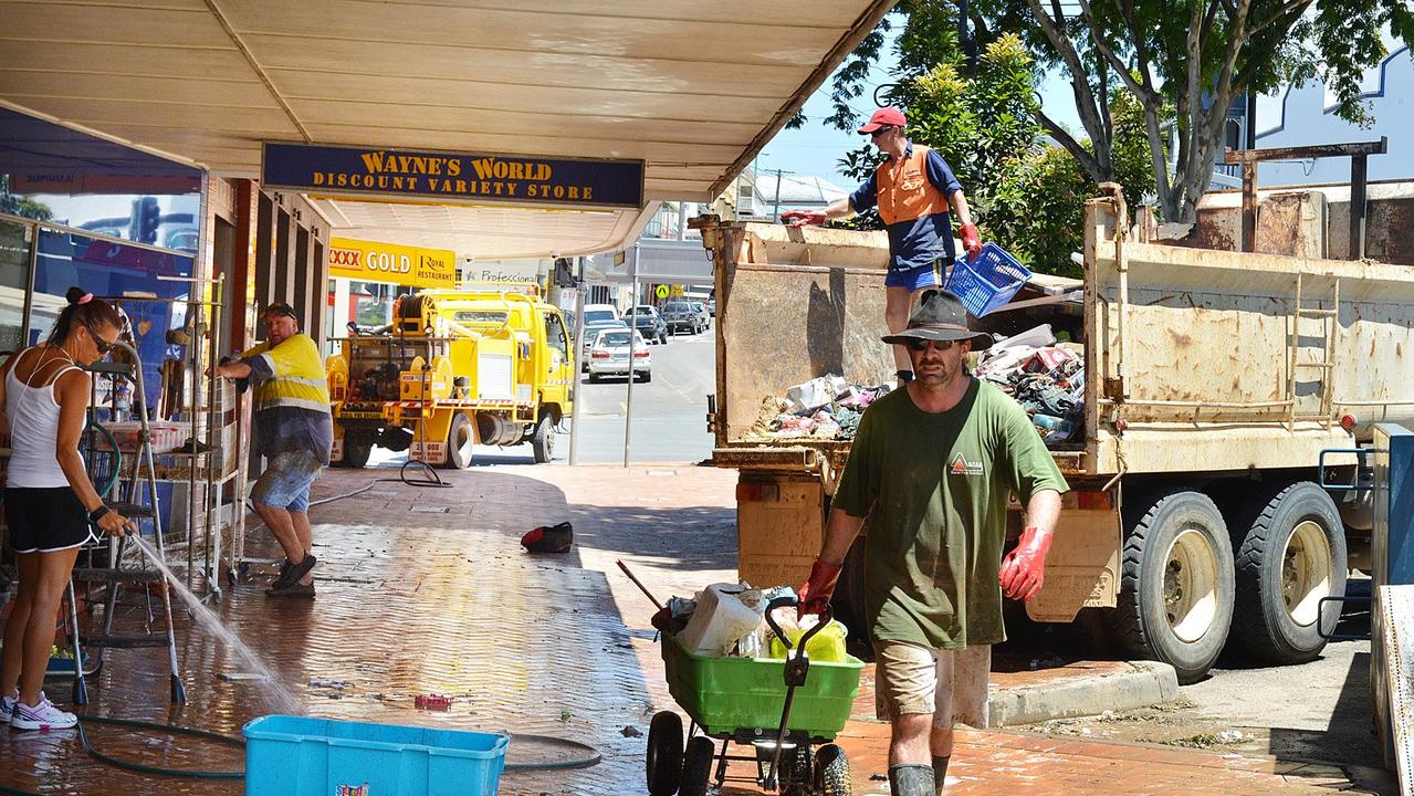 Waynes World clean-up after flood February 2013. Photo Renee Pilcher / The Gympie Times