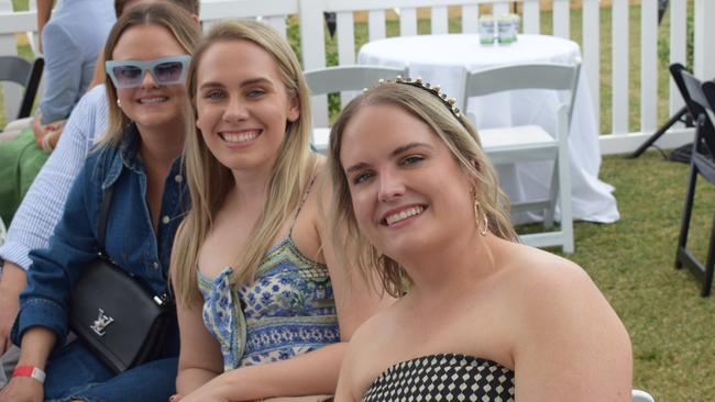 Michelle, Katherine and Kelsey at the Rockhampton Jaguar Land Rover Pop-Up Polo on June 3, 2023. Picture: Aden Stokes