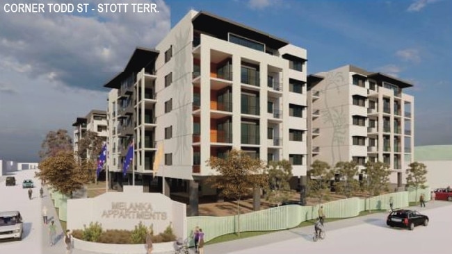 Design plans for 94 Todd Street, Alice Springs. More than 100 apartments are planned for the site. Picture: DKJ Projects Architecture