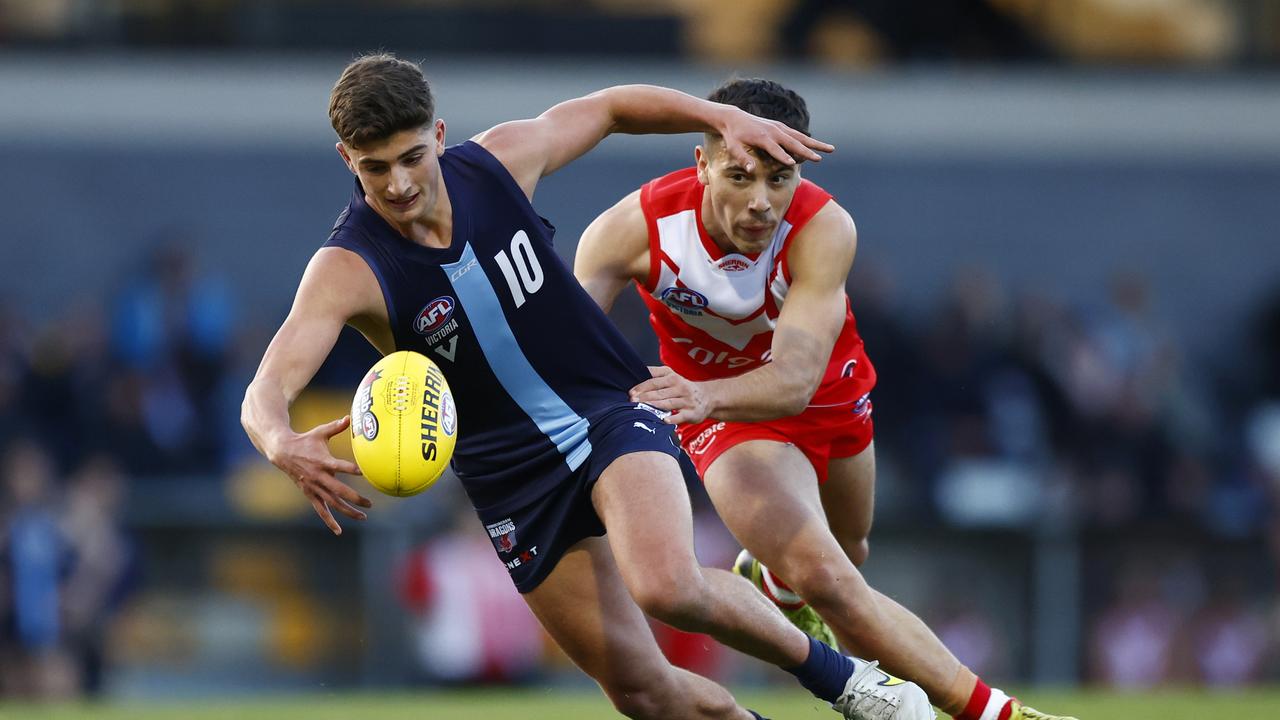 Harry Sheezel is an exciting prospect. Picture: Mike Owen/AFL Photos/via Getty Images