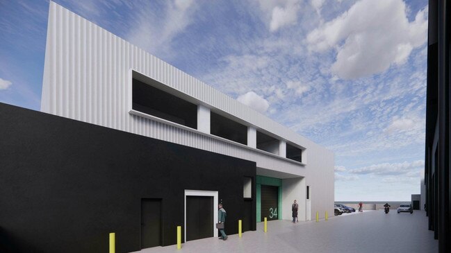 Each warehouse unit will have an allocated internal loading bay and will be accessible from newly created driveways. Picture: BJB Architects