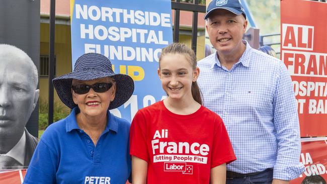 Federal Member for Dickson Peter Dutton is seen at Pine Rivers State High School on Election Day in Brisbane, Saturday, 18 May, 2019. Approximately 16.5 million Australians will vote in what is tipped to be a tight election contest between Australian Prime Minister Scott Morrison and Australian Opposition leader Bill Shorten. (AAP Image/Glenn Hunt) NO ARCHIVING