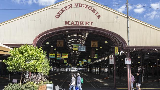 Restoration of Queen Victoria Market will feature in a record $244m infrastructure spend planned by City of Melbourne. Picture: Sarah Matray