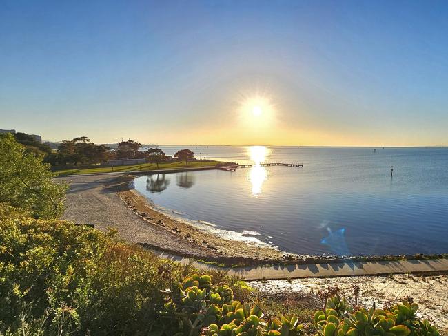 Chris Yeaman  took this shot of sunrise over St Helen's beach.**NOT FOR PHOTO SALES**