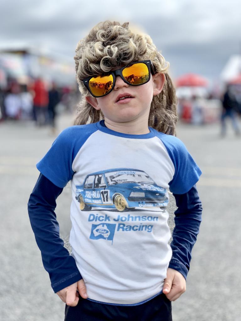 Pictured is race fan Fletcher Toney (6) at the 2018 Supercheap Autp Bathurst 1000. Picture: Richard Dobson (shot on the iPhone XS Max)