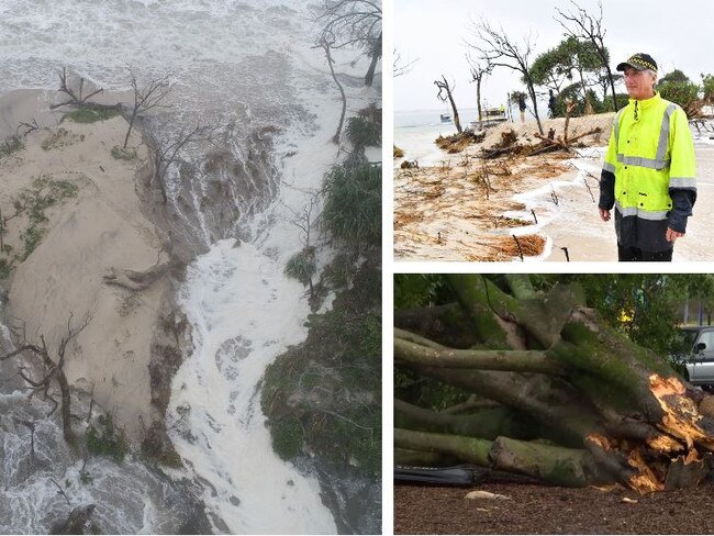 Bribie has been smashed by rough seas and king tides.