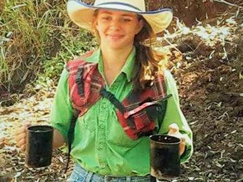 Supplied image of Amy Everett who modelled as "Dolly" for Akubra hats. Amy suicided after being bullied at school