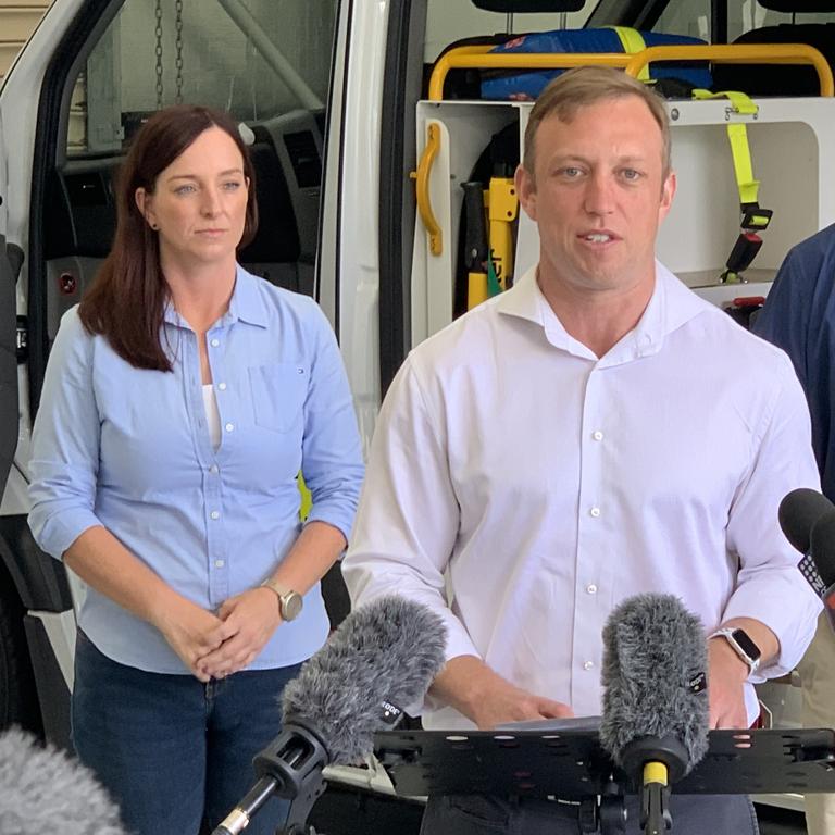 ELECTION PLEDGE: Deputy Premier and Minister for Health Steven Miles and Labor candidates for Keppel Brittany Lauga during last week’s pledge for $5.5 million to build a brand new and expanded North Rockhampton Ambulance Station if re-elected.