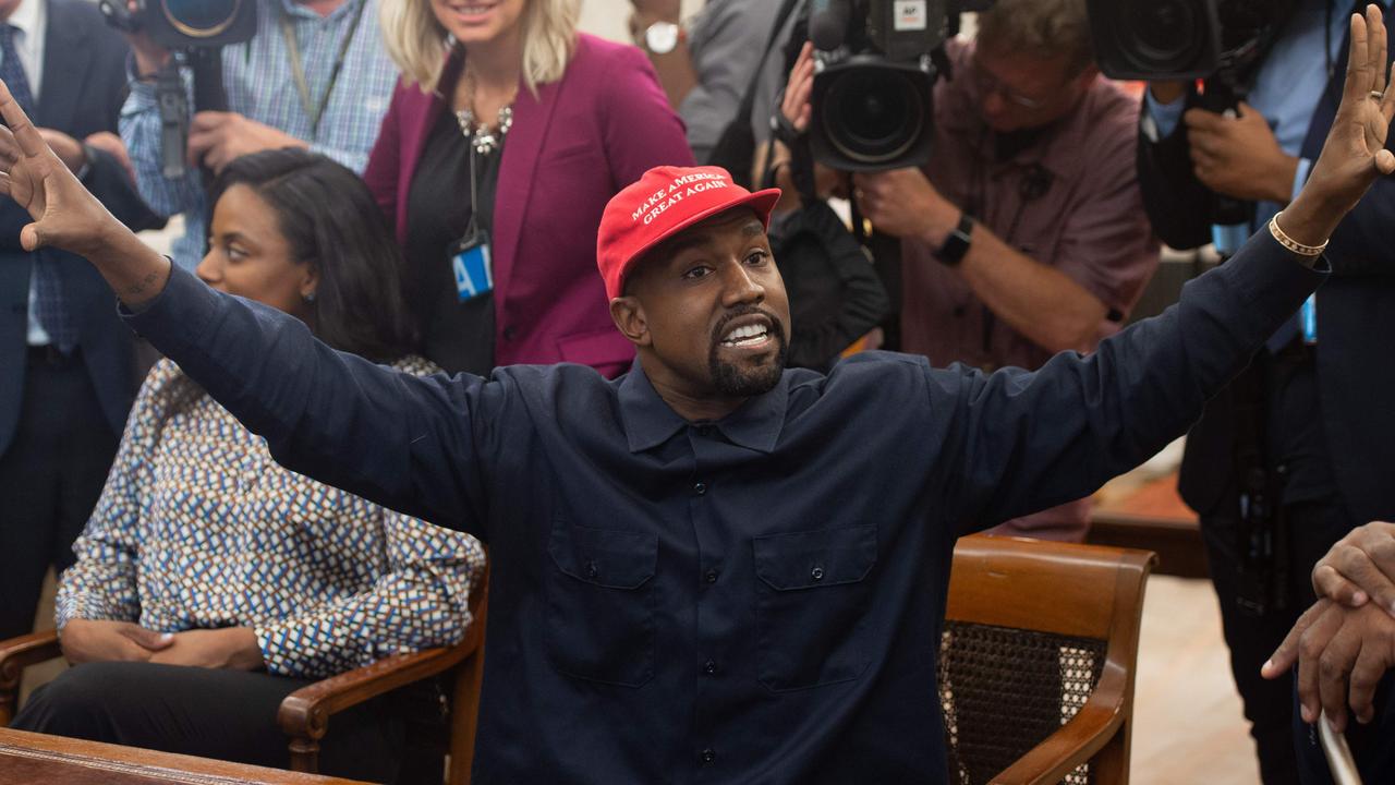 Kanye has recently claimed he is no longer a Trump supporter. Picture: AFP.