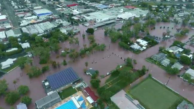 Myall Creek in Dalby peaked at 3.15m Sunday morning. Picture: Supplied