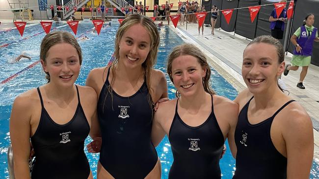 The St Margaret's 17 years 4x50m relay team got their school off to a winning start.