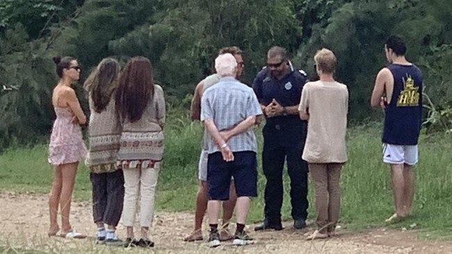 Friends and family members at the scene. Picture: Gympie Times