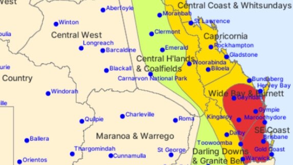 The Bureau of Meteorology is forecasting isolated severe thunderstorms from midday onwards.