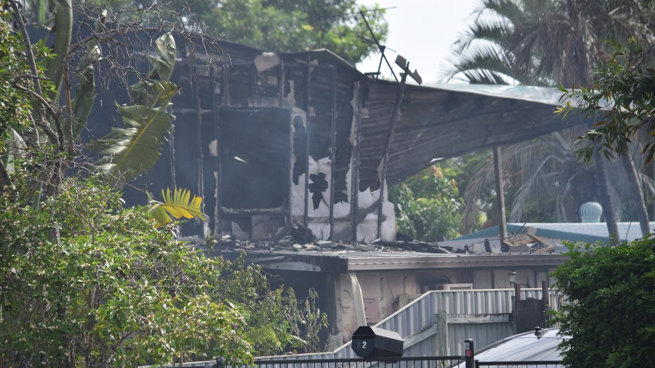 Smoke blankets the scene of a devastating house fire that left two people fighting for life early on Boxing Day. Photo: Daniel Shirkie.