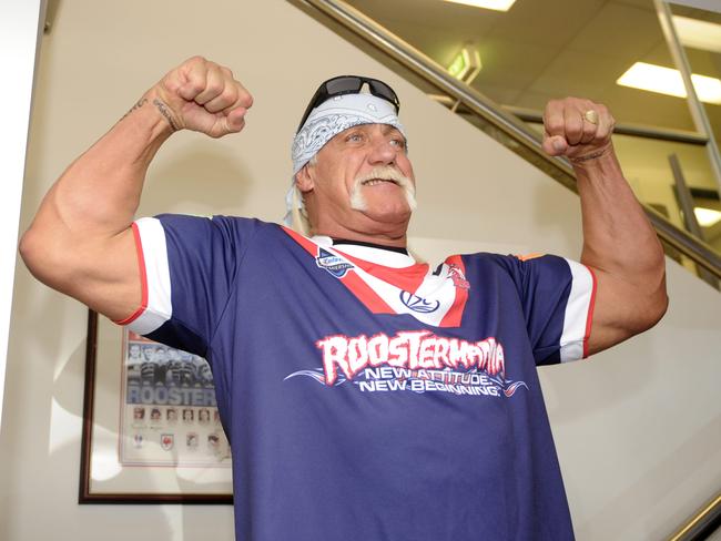 Hulk Hogan joined members of Sydney Roosters for Roostermania.