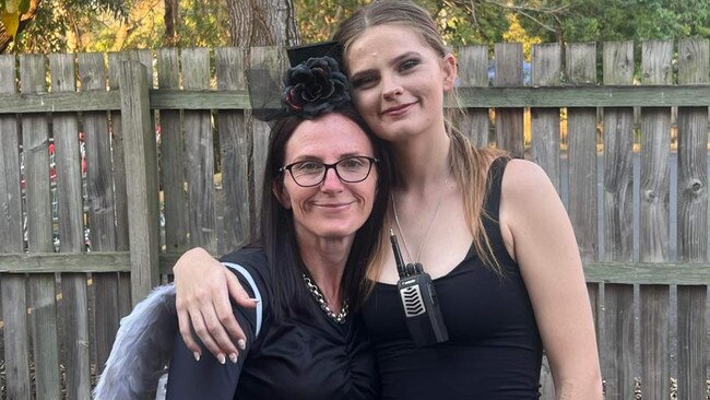 Kylie Johnson pictured with her missing daughter Pheobe Bishop, 17, who was last seen near the Bundaberg Airport eight days ago. Picture Facebook.