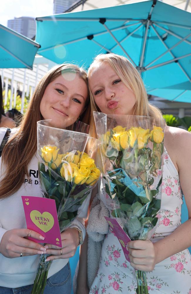 Keira Stone and Millie Cowie at Pacific Fair Beauty Weekend with Anna Paul. Picture, Portia Large.