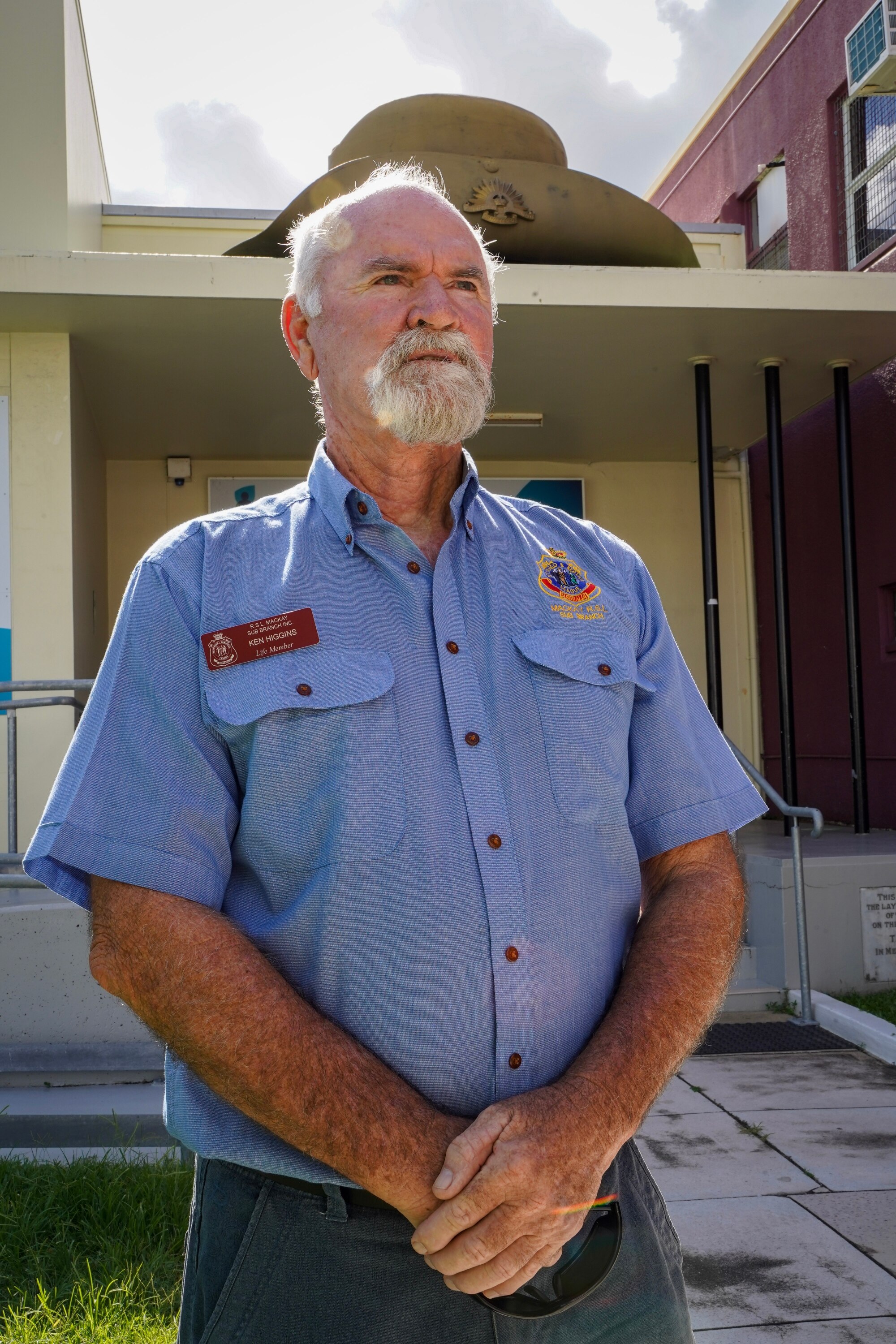 Mackay RSL sub-branch president Ken Higgins at the site of the former Mackay RSL Club on Sydney St. Picture: Heidi Petith