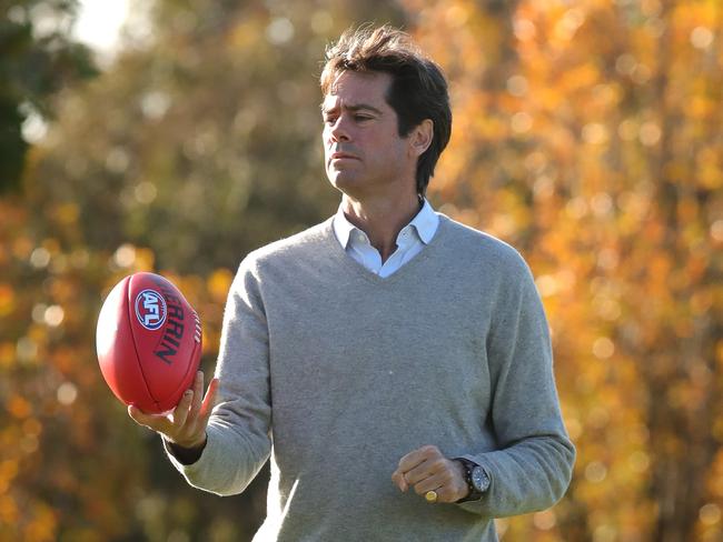 04/06/2020: AFL Chief Executive Gillon McLachlan has been a driving force in pulling the game from the biggest crisis it has faced, while negotiating the demands of different states. Stuart McEvoy/The Australian.