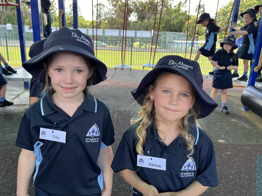 The Prep students enjoying their first day St Mary's Catholic Primary School.