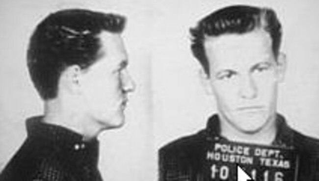 An early police mugshot of Charles Harrelson.