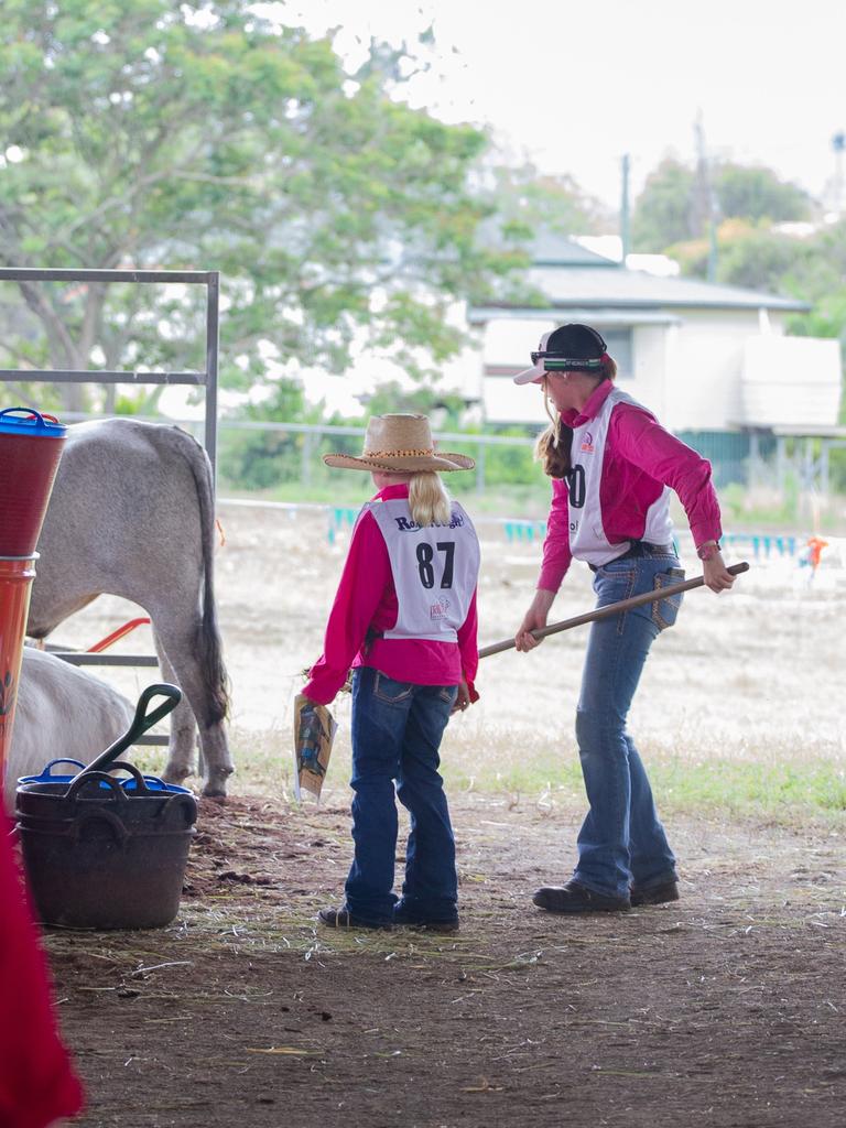 Camp attendees worked hard to keep their cattle comfortable and tidy.