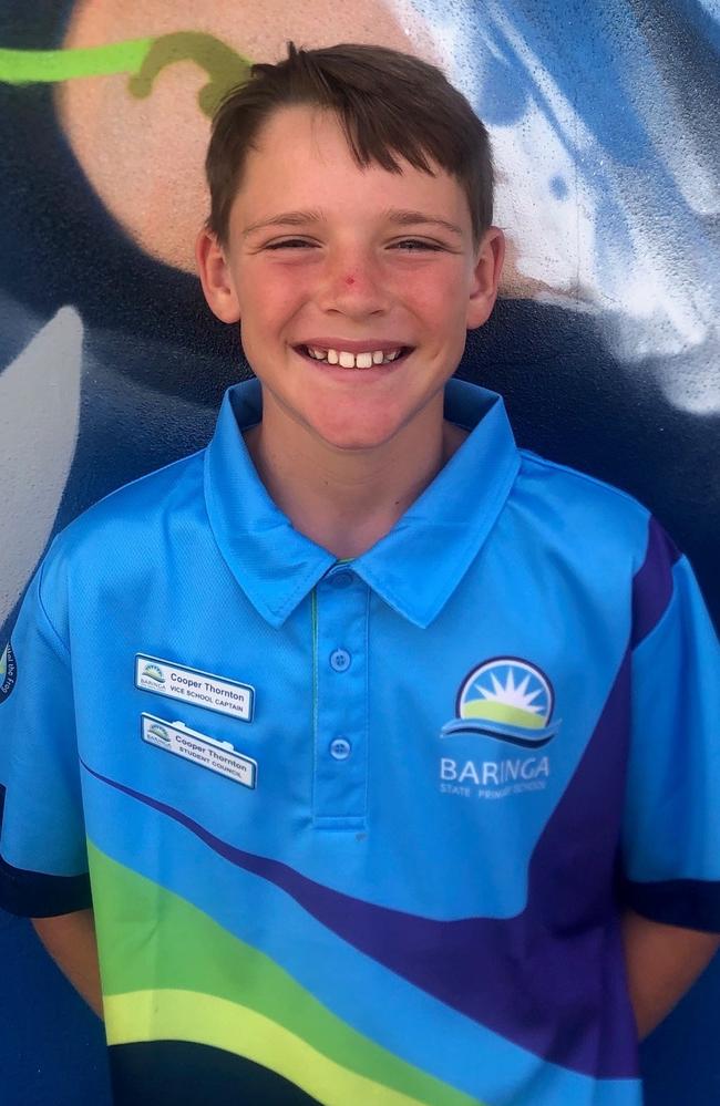 Baringa State Primary School vice-captain Cooper Thornton