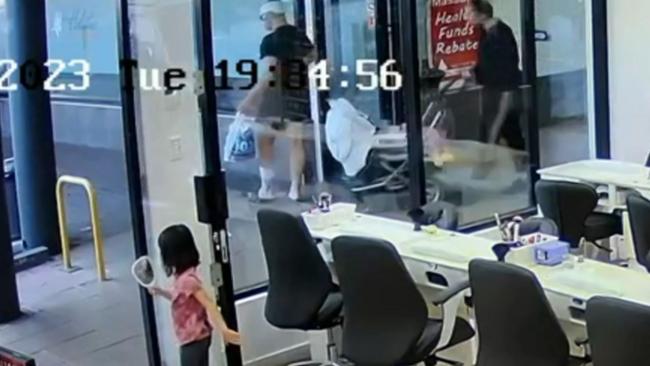 Kerem Aydin and Jacinta Davila, who face court charged with the murder of Dr Michael Yung, were captured on CCTV leaving the Torrensvill Plaza shopping centre. Picture: 7 NEWS